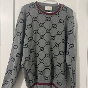 Gucci Gray Logo Crewneck Sweater
